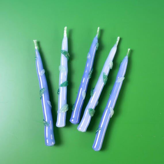 Summer Leaves Birthday Candles (Set of 5) - B...