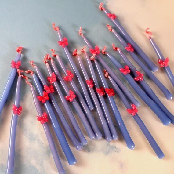 Butterfly Birthday Candles (Set of 5) - Pink ...
