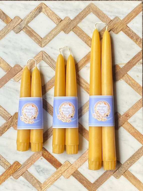 Handmade Pure Beeswax Tapers...