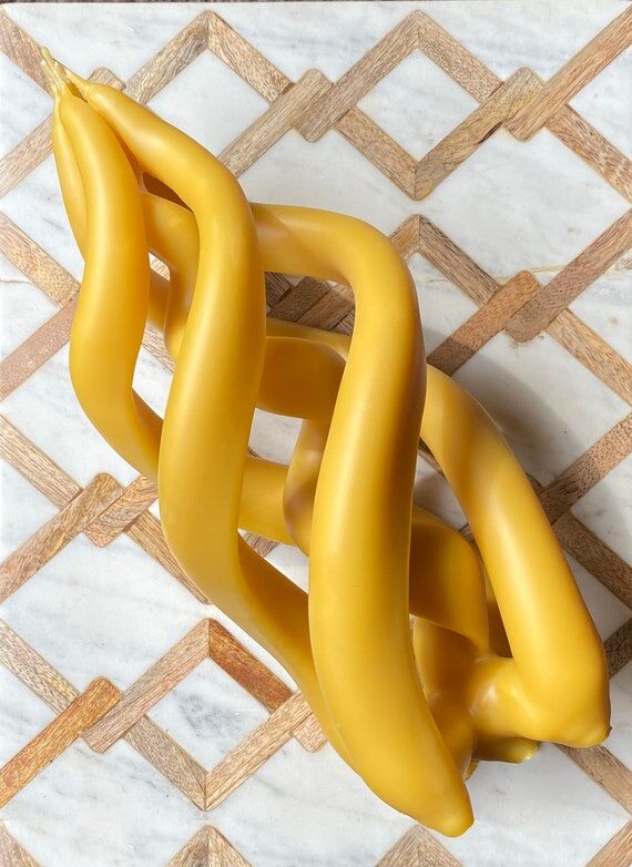 Large Infinity Twisted Beeswax Candle...