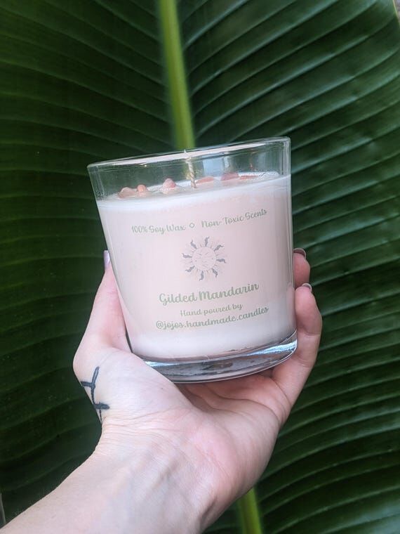10oz Gilded Mandarin Scented Nontoxic Soy Can...