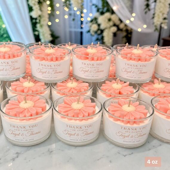 Personalized Wedding Candle Favors for Guests...