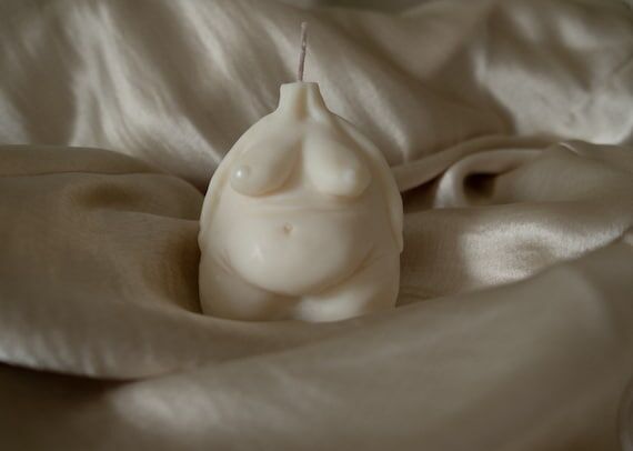 Handmade Soy Wax Curvy Woman Candle: Abstract...