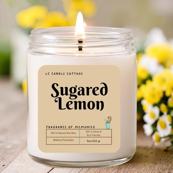 Refreshing Sugared Lemon Candle - Bright Citr...