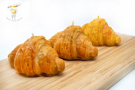Scented Croissant Candle – Handmade Soy and...
