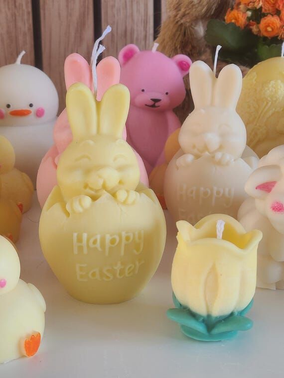 Cute Rabbit Candle, Handmade Rabbit candle, S...