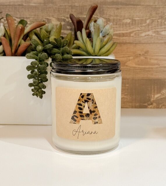 Monogrammed Personalized Candle | Personalize...