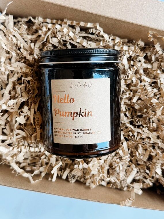 Hello Pumpkin Fall Candle | Pumpkin Soufle Au...