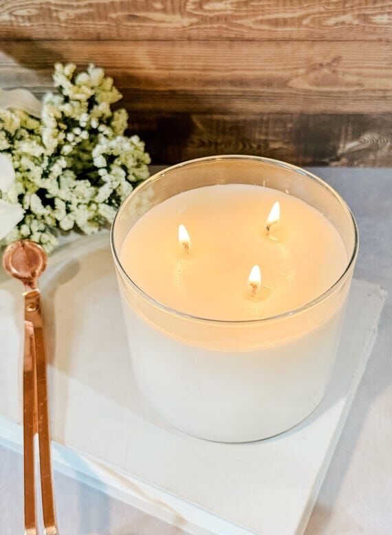 Large Soy Candle | Minimalist Candle | 3-wick...