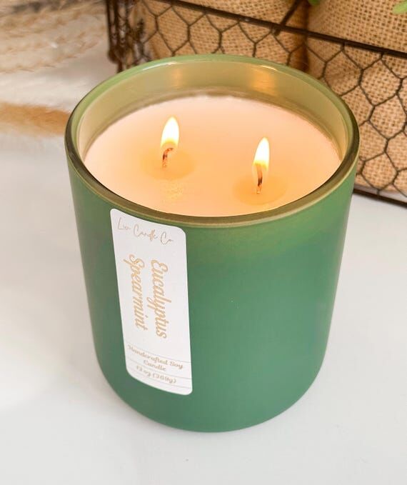 Eucalyptus Spearmint Soy Candle: Calming Arom...