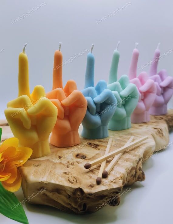 Middle Finger Candle Gift Funny Christmas Han...