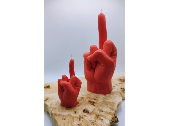 Middle Finger Candle: Rude Vegan Soy Wax Funn...