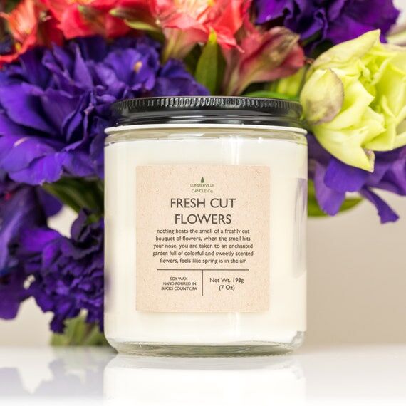 Fresh Cut Flowers Soy Candle: Floral Scented ...