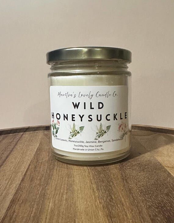 Wild Honeysuckle Candle | Floral Scented Soy ...