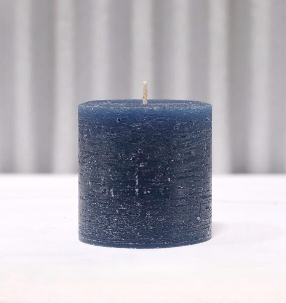 Classic Textured Rustic Unscented Pillar Cand...