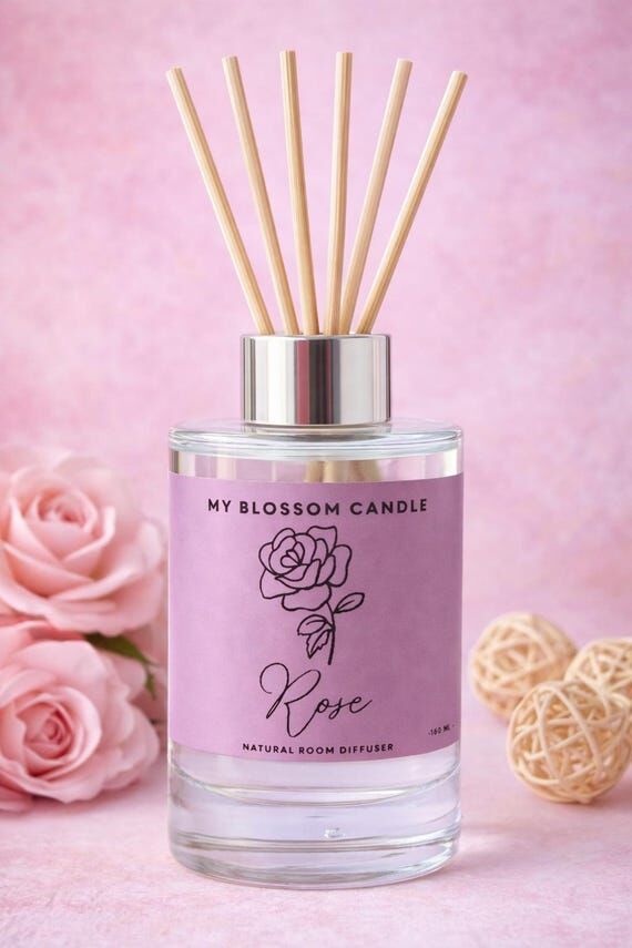 Glass Reed Diffuser | Vegan Aromatherapy |Nat...