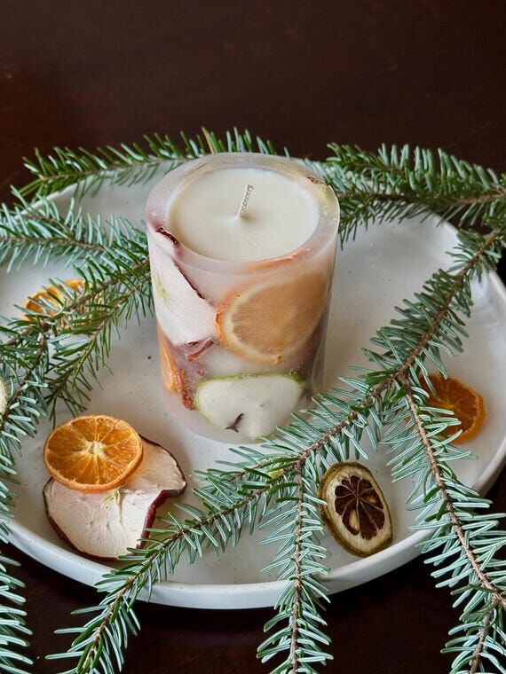 Handmade Soy Wax Candle – Dried Fruit & Flo...