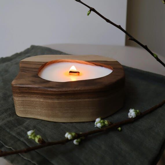Crackling Natural Soy Wax Hand-Made Candle in...