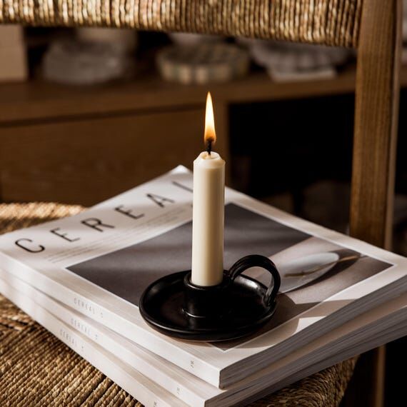 Black Candle Holder, Taper Candle Holder With...