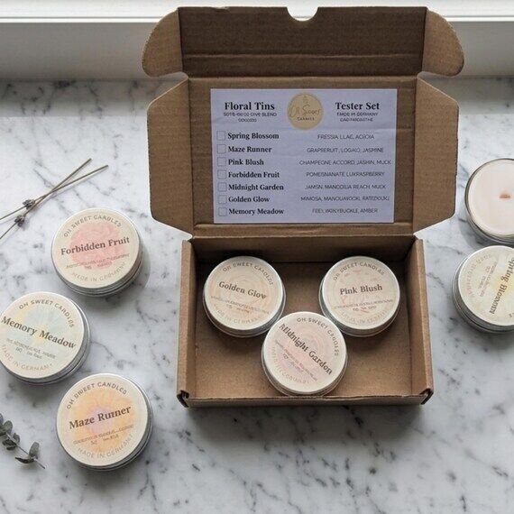 Scented Candle Tester Set Custom 3 Pack 6 Pac...
