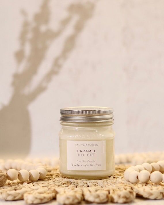 Caramel Delight Soy Candle, Bakery Scented, H...