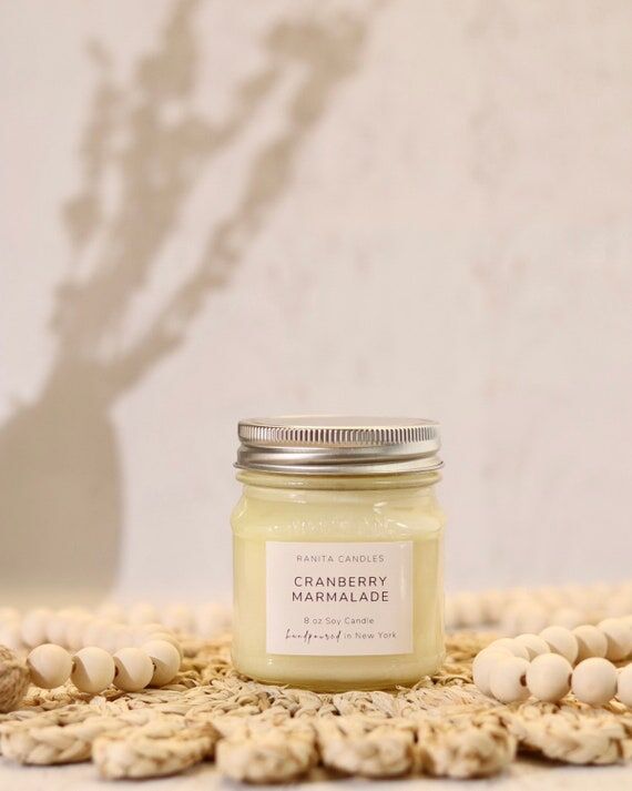 Cranberry Marmalade Soy Candle – Hand Poure...