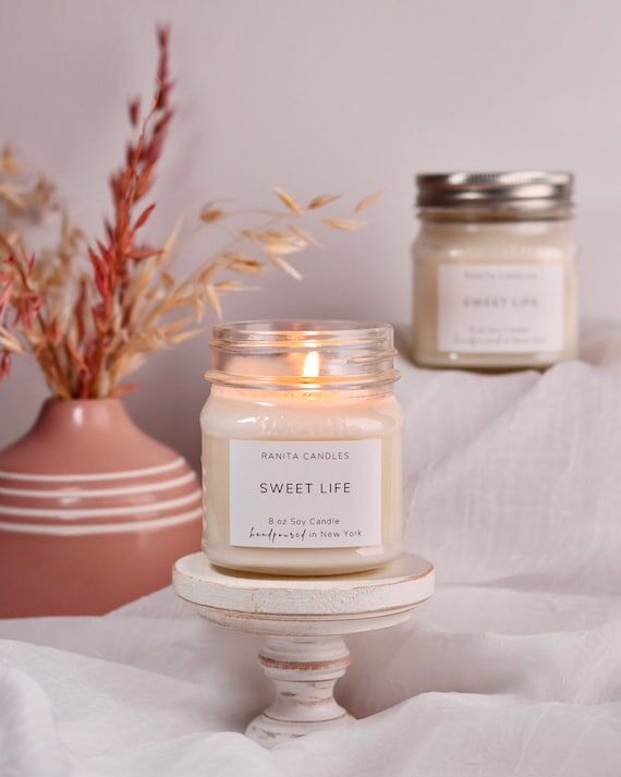 Sangria Scented Soy Candle, Handmade Mason Ja...