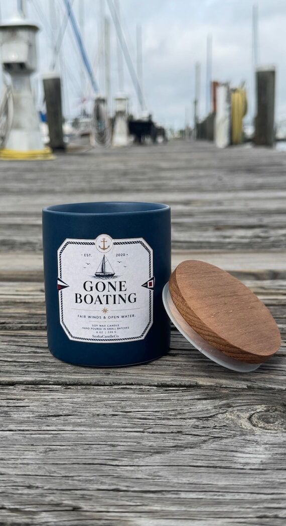 Gone Boating | Nautical Soy Candle | Coastal ...