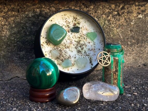 5.5oz Handmade Intention Candle - Green Avent...