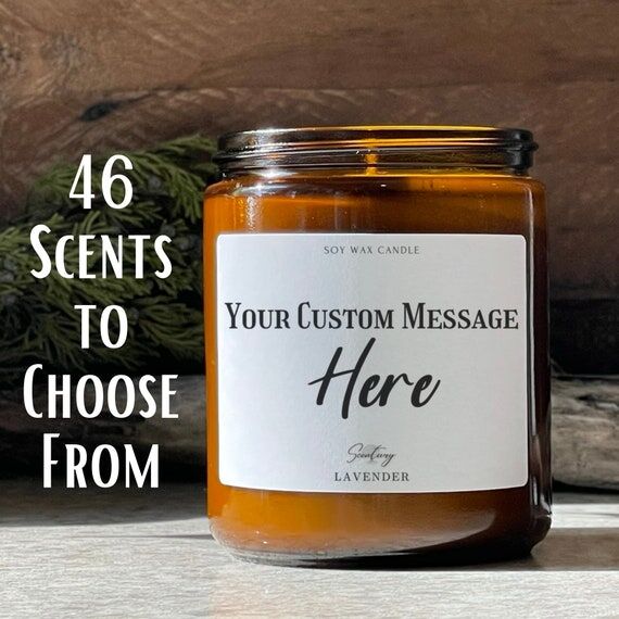 Personalized Soy Candle – Custom Message Gi...