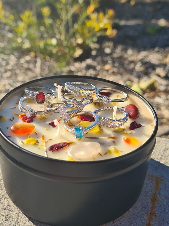 Ring surprise soy fragrance handmade candle p...