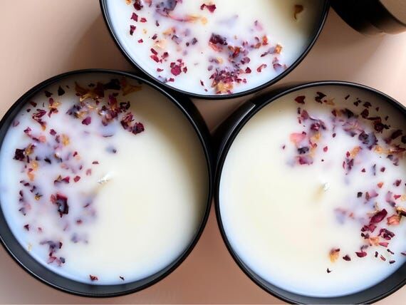 Soy Candle Gift Set, 5 Scented Candles with P...