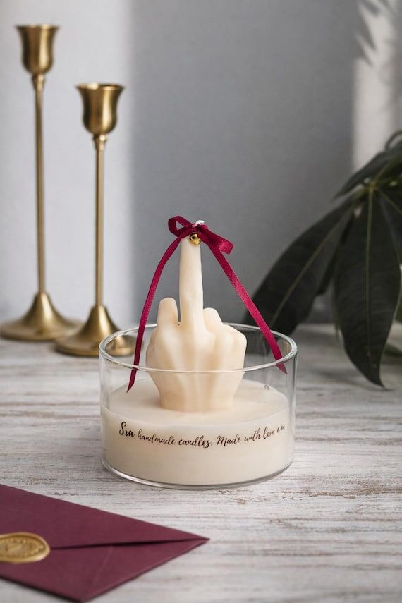 Middle finger candle | Best gift for Best fri...