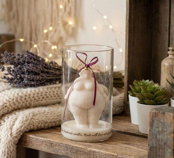 Plus size Body Candle | Minimalist Decor | Wo...