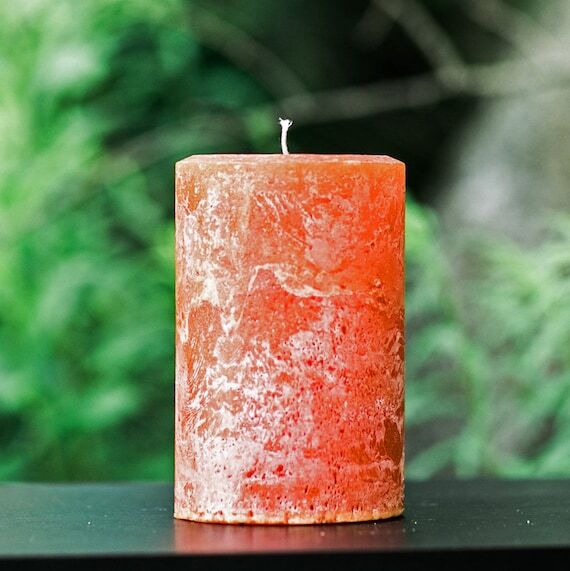 Unscented Handmade Burnt Orange Textured Pill...