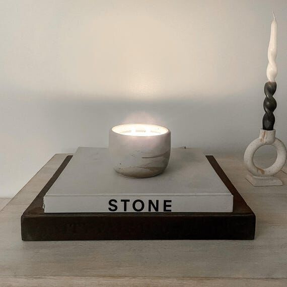 Boulder Candle - Sandalwood Amber | Large Tul...