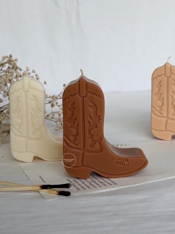 Cowgirl Boot Candle | Cowboy Boot Candle...