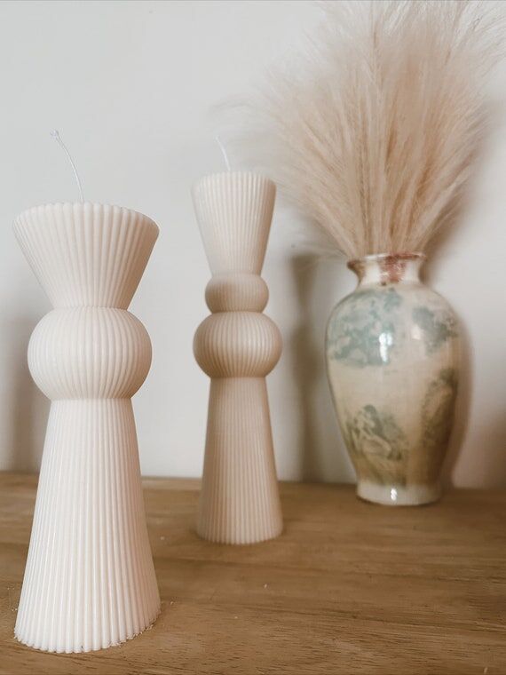 Minimalist Pillar Candles: Large and Small Ho...