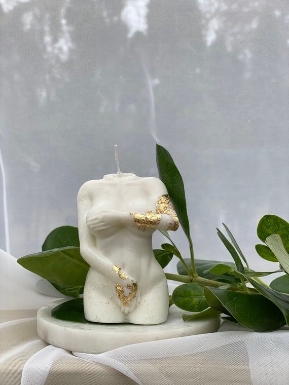 Handmade Torso Candle- The Shy girl in Organi...