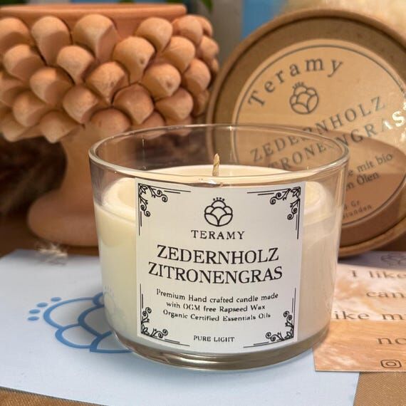 Cedarwood Lemongrass Natural Scented Candle ...