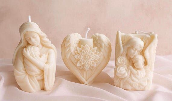 Angel candle big- Maria Jesus candle big- Ang...