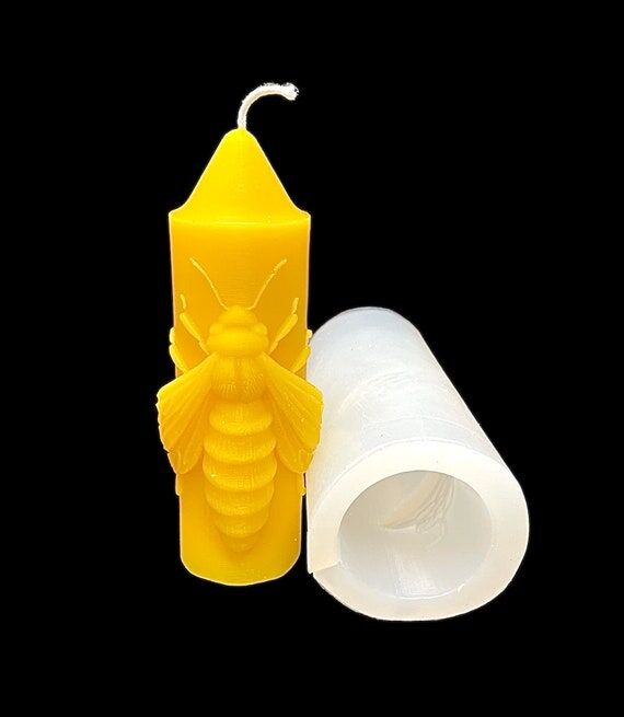 Silicone queen bee pillar candle mold...