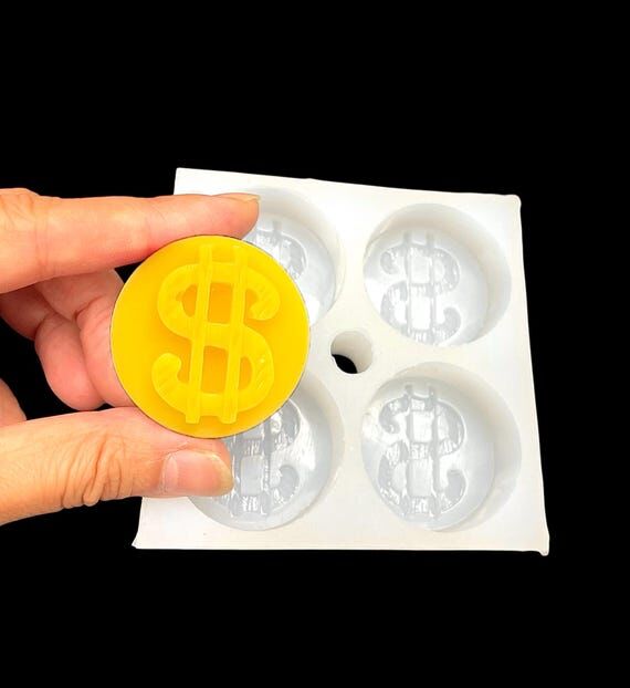 silicone dollar sign tealight mold - money sy...