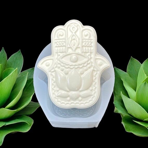 Style 2 Silicone Hamsa hand mold 3.5” - soa...