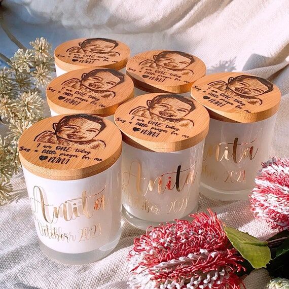 Personalized Scented Candle: Engraved Picture...