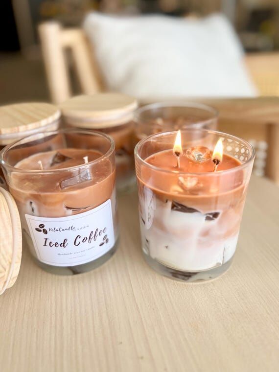 Iced coffee candle|12oz soy candle| handmade ...