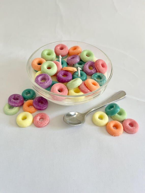 Fruit loops candle 100% soy wax cereal bowls|...
