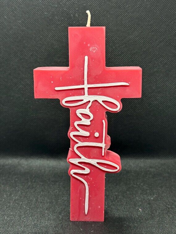 Soy Wax Cross Pillar Candle: Faith Home Decor...