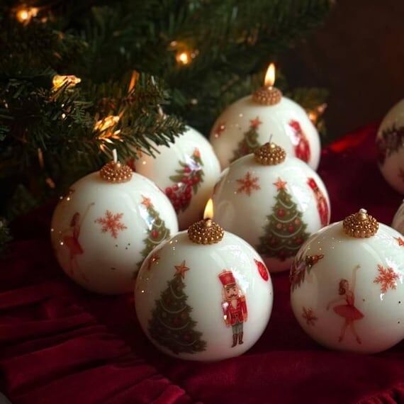 Nutcracker style Christmas Candle Ornament 1 ...