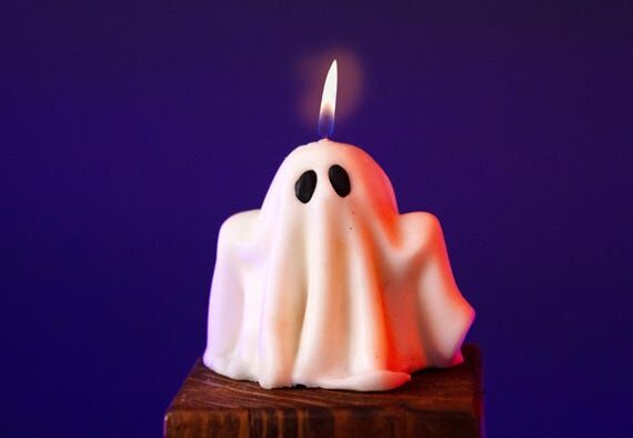 Spooky Ghost-Shaped Candle | Halloween Home D...